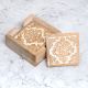 Decorative Handcrafted Wooden Coasters - Pack of 4